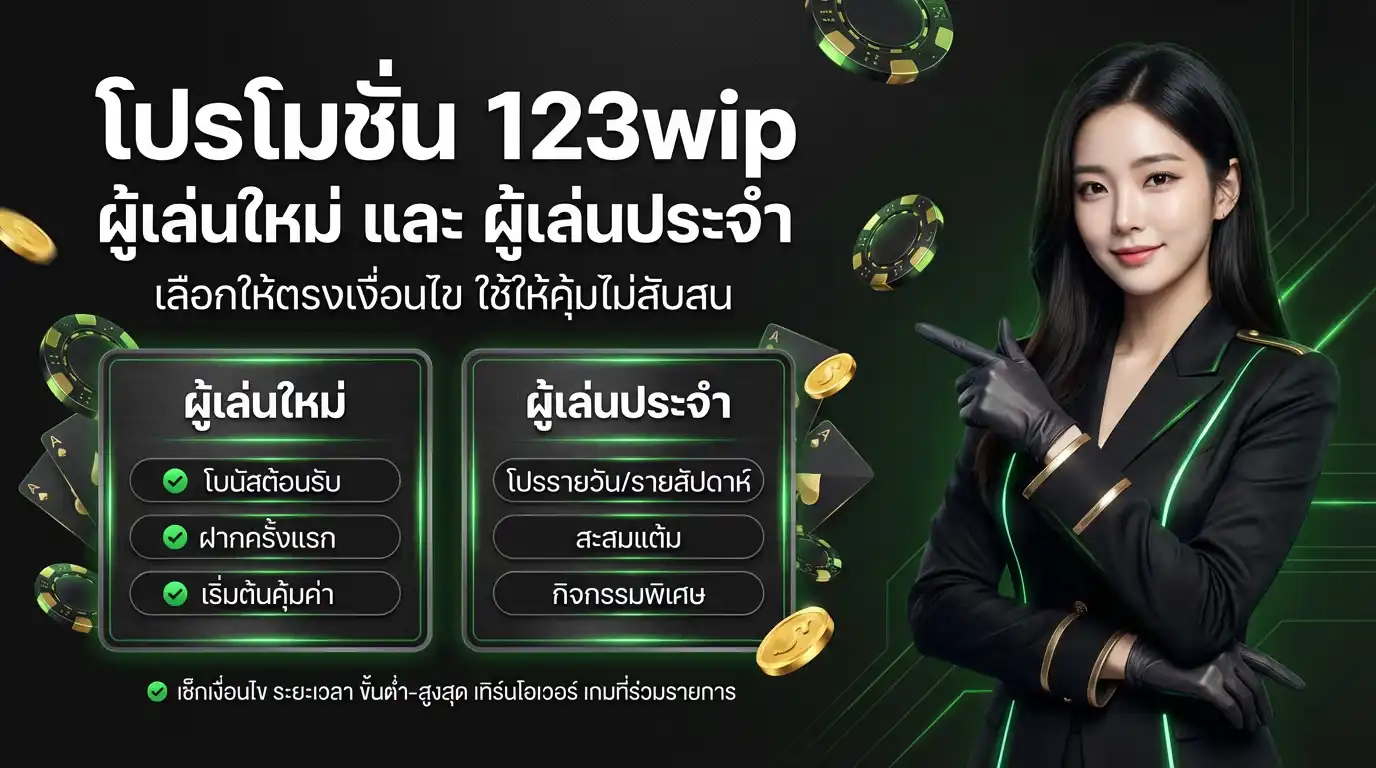 โปรโมชั่น สำหรับผู้เล่นใหม่และผู้เล่นประจำ เลือกให้ตรงเงื่อนไข ใช้ให้คุ้มไม่สับสน